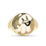 Snow Pup Friendship Signet Ring