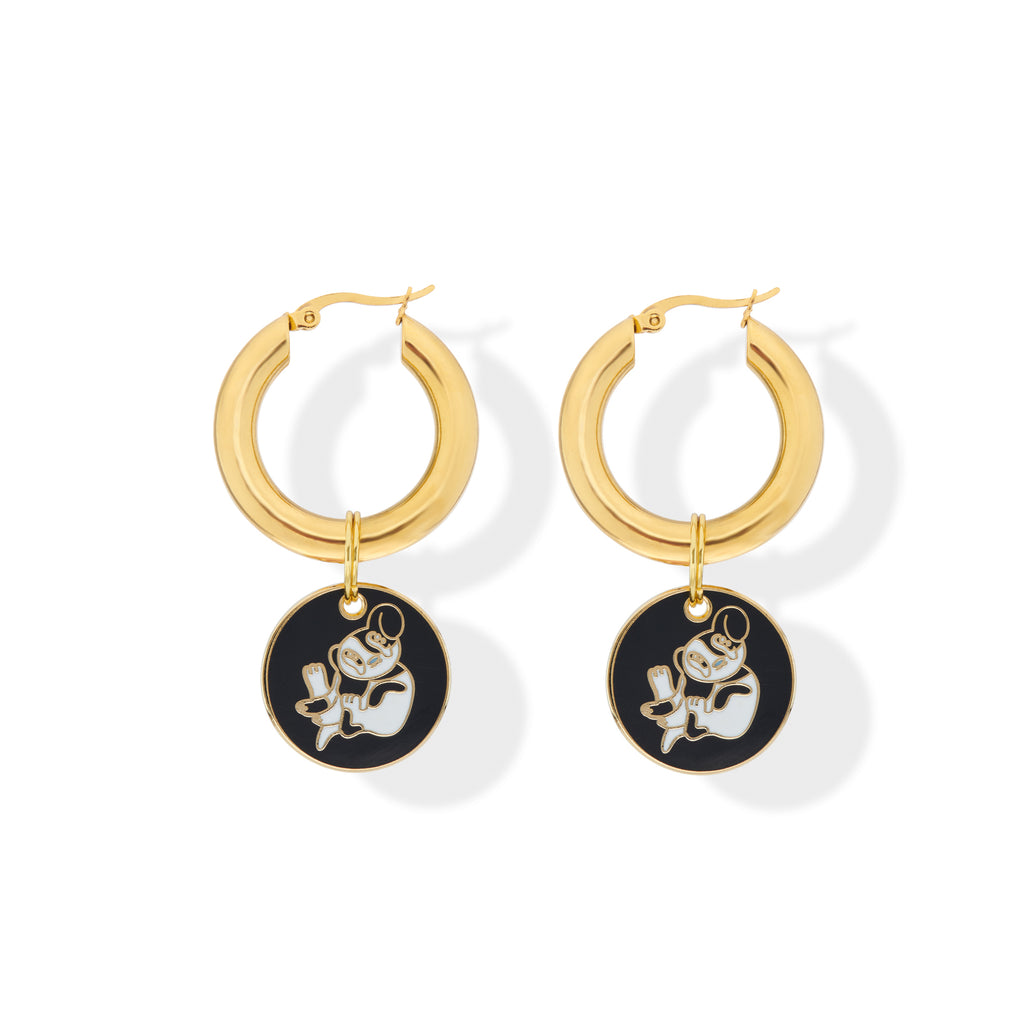 Keep Me Safe Hoop Earrings