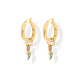 Golden Tulip Hoop Earrings