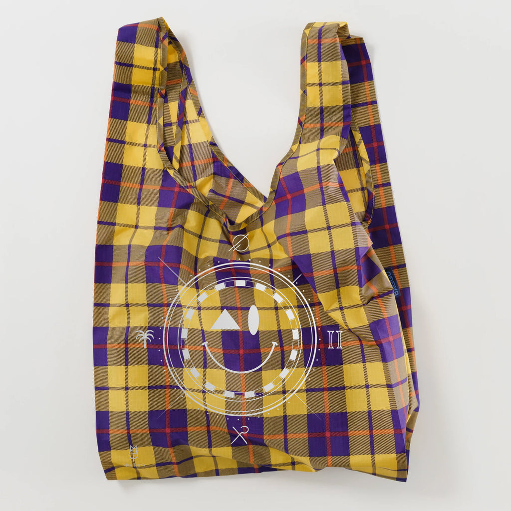 Yellow Tartan Metallic Bag